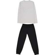 Pyjama long basic grande taille GRIS CHINE XXXXL