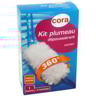 Cora kit plumeau dépoussierant  360° 1 manche + 5 recharges