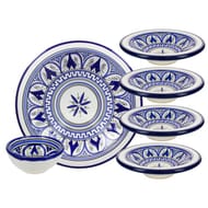 Service à couscous 6 pièces bleu marocain
