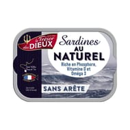 Le trésor des dieux sardines au naturel sans arêtes 115g