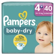 Pampers baby-dry couches taille 4+10 à 15kg  x40