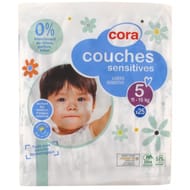 Cora couches bébé sensitive taille 5 11/16kg x25