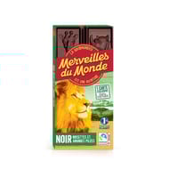 Merveilles du monde tablette choco noir noisettes amandes pilées-100g
