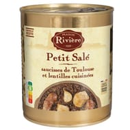 Maison riviere petit sale aux lentilles cuisinées 840g
