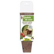 8 godets coco carres 8 cm