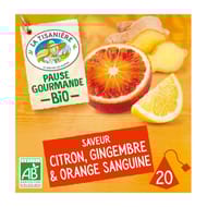 La tisaniere pause gourmande bio citron gingembre & orange sanguine x20s - 30g