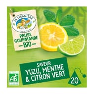 La tisaniere pause gourmande bio yuzu menthe & citron vert 20s 30g