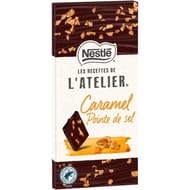 Nestlé les recettes de l'atelier noir caramel pointe de sel 100g