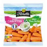 Florette baby carottes & sauce fines herbes 180g