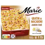 Marie gratin d emacaroni au jambon fumé 900 g