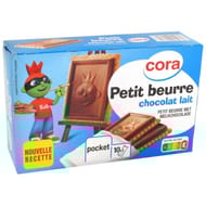 Cora petit beurre tablette chocolat lait pocket 250g