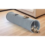 Tunnel pour chat gris 130x30cm