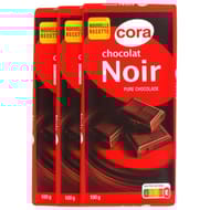 Cora chocolat noir 3x100g