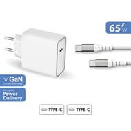 Force power lite chargeur maison 65w  power delivery Gan + câble renforcé usbc/usbc FPLICS65WGANCBLC