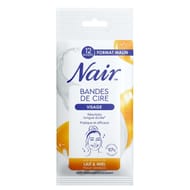 Nair bandes de cire visage lait & miel x12
