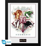 Tirage encadre harry potter "hogwarts aquarelle" (300)
