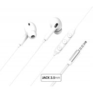 Force play écouteurs filaire jack 3.5mm blanc FPYKPINTRAJACKW