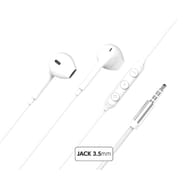 Force play écouteurs filaire jack 3.5mm blanc force play FPYKPBOUTONJACKW