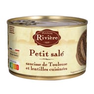 Maison riviere petit sale aux lentilles cuisinées 420g