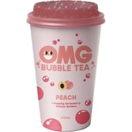 Omg bubbletea thé noir fraise peche 270ml