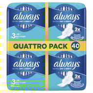 Always ultra serviettes jour et nuit taille 3 aillettes x40