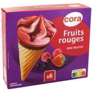 Cora 6 cônes fruits rouges 720ml - 425g