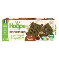 Hoope biscuits bio super graines et spiruline tout choco 160g