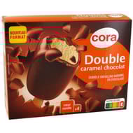 Cora bâtonnet double caramel/chocolat 4x 90ml 299g
