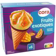 Cora 6 cônes fruits exotiques 720ml - 425g