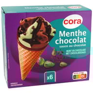 Cora 6 cônes menthe chocolat 720ml - 434g
