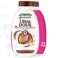 Ultra doux shampooing lait de coco macadamia lot de 3 x 300ml