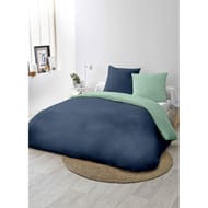 Parure HC microfibre lavée 240x220 cm+ 2 to 63x63 cm terracotta/lin fog