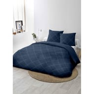 Parure housse de couette 200x200 + 2 taies 63x63 tuftee losange