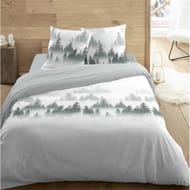 Parure housse de couette 260x240 + 2 taies 63x63  sapin