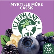 Elephant infusion myrtille mure cassis note saveur vanille x20s - 40g