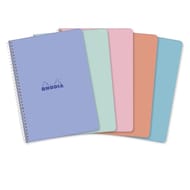 Rhodia cahier spirale microperforée 160x220 160 pages pastel