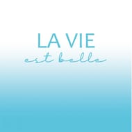 Mesa bella 20 serviettes 33x33 cm la vie est belle turquoise