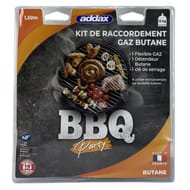Addax kit bbq butane flexible 10 ans 1m50 + détendeur butage 1.3 kg h+clé