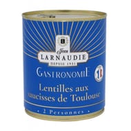 Jean larnaudie lentille aux saucisses de toulouse "gastronomie" boite 800g