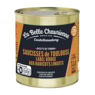 La belle chaurienne saucisse de toulouse label rouge aux haricots lingots 840g
