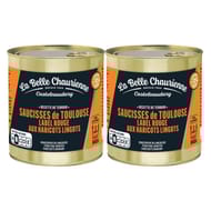 La belle chaurienne saucisses de toulouse label rouge aux haricots cuisinees 4/4 lot de 2