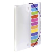 Trieur 12 compartiments incolore-étiquette multi couleur