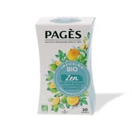 Pages infusion bio zen mélisse basilic saveur citon bergamote x20s 30g