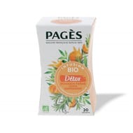Pages infusion bio détox romarin frene saveur mandarine x20s 30g