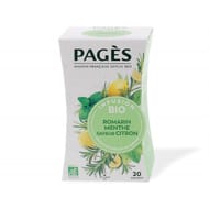 Pages infusion bio romarin menthe citron x20s - 30g