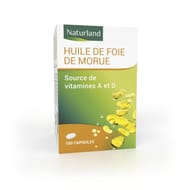 Naturland huile de foie de morue capsules x100