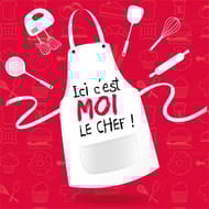 Mesa bella serviettes 33x33 cm 3 plis ici c'est moi le chef x20