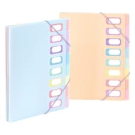 Viquel trieur extensible 8 compartiments a4 polypro rainbow pastel