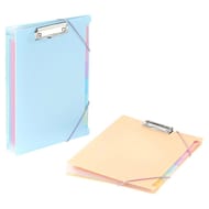 TRIEUR EXTENSIBLE   CLIP CASE   6 COMPARTIMENTS A4 RAINBOW PASTEL