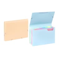 Viquel trieur extensible 6 compartiments a4 polypro rainbow pastel
